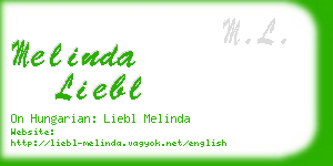 melinda liebl business card